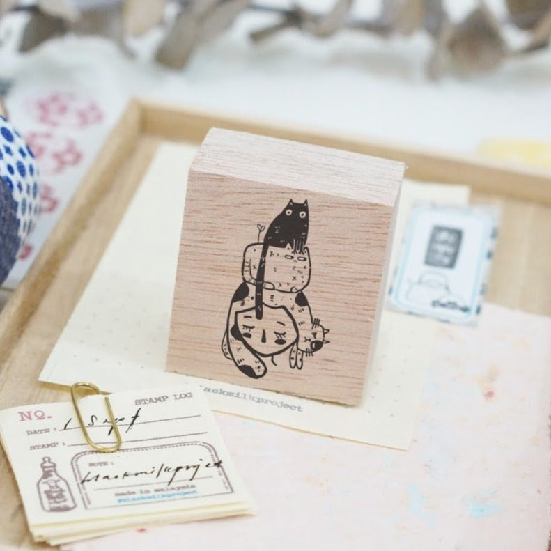 Black Milk Project Rubber Stamp - Cat Stack