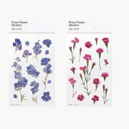 Press Flower Stickers China Pink
