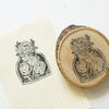 Black Milk Project Rubber Stamp - Treasure (with Raw Wood Bark Handle)