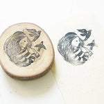 Black Milk Project Rubber Stamp - Treasure (with Raw Wood Bark Handle)