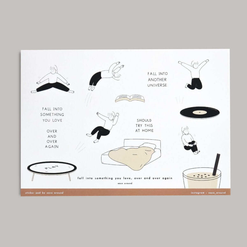 fall into something you love Sticker Sheet