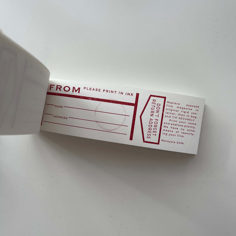 35mm Film Processing Memo Pad