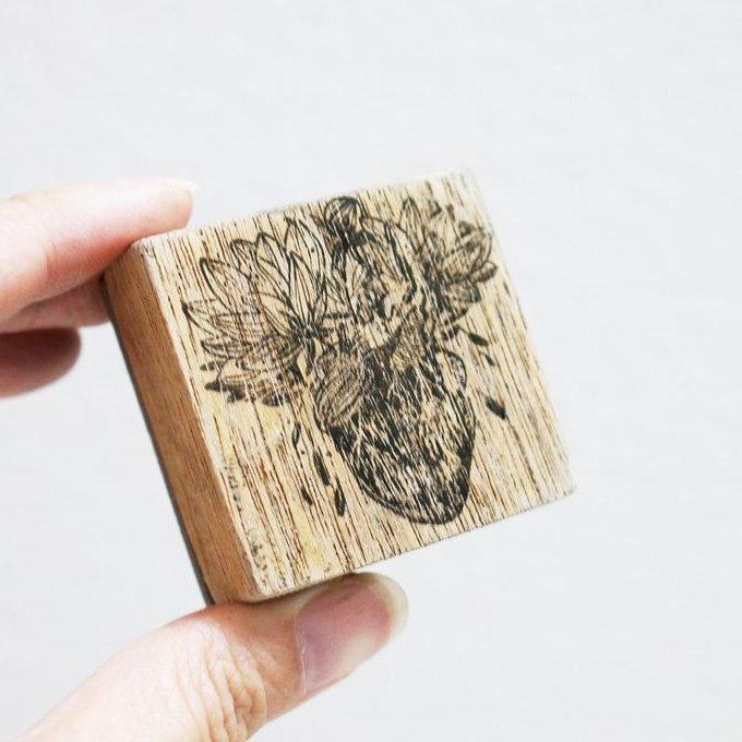 Black Milk Project Rubber Stamp - Blooming Heart