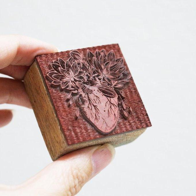 Black Milk Project Rubber Stamp - Blooming Heart