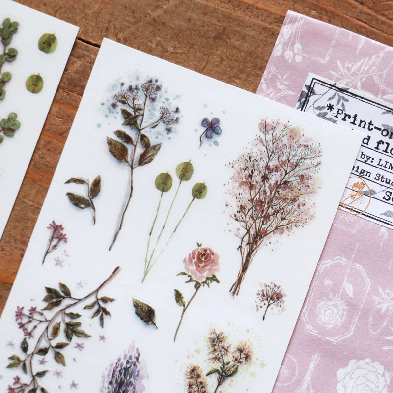 LCN Print-On Stickers - Dried Flowers