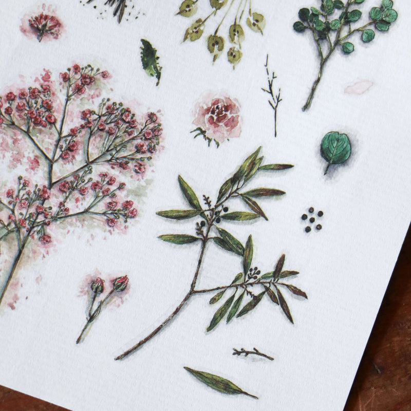 LCN Print-On Stickers - Dried Flowers