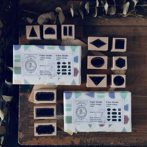 LCN Rubber Stamp Set - Colour Blocks