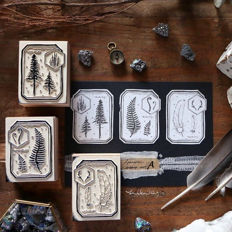 LCN Specimen Labels Rubber Stamps Set