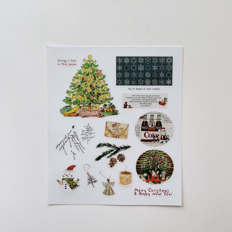 merry christmas tree sticker' Sticker