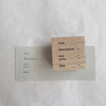 Item Description Rubber Stamp