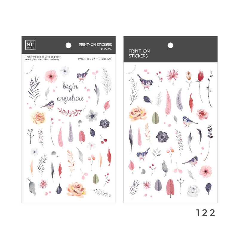 MU Print-On Sticker - Botanical Series IX