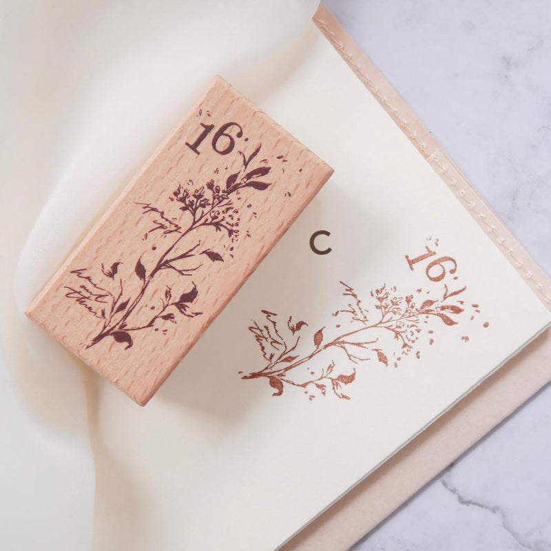 Meow Illustration Botanical Rubber Stamp Collection