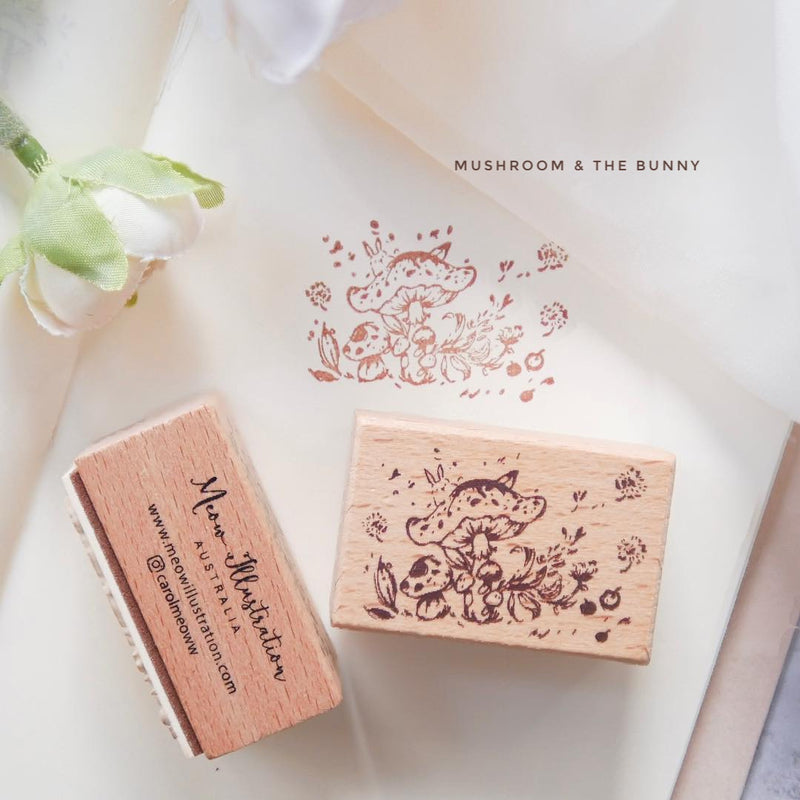 Meow Illustration Botanical Rubber Stamp Collection