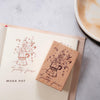 Meow Illustration Botanical Rubber Stamp Collection