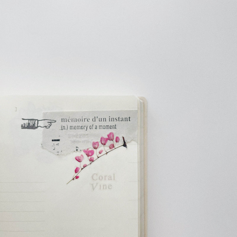 Pressed Flower Print-on Sticker: Coral Vine