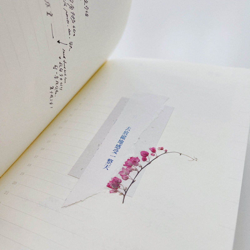 Pressed Flower Print-on Sticker: Coral Vine