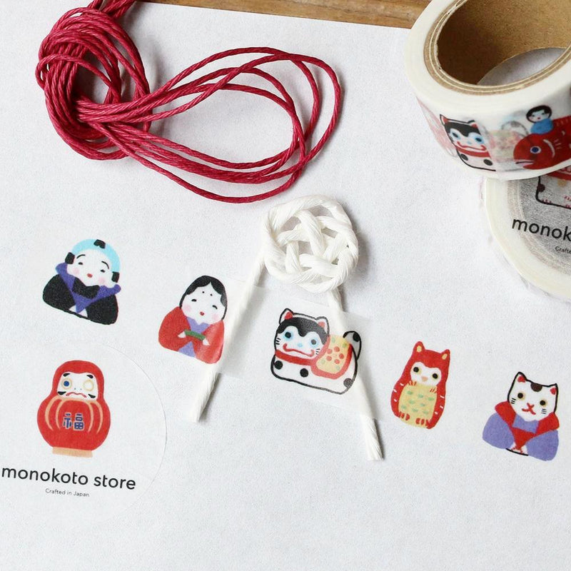 monokoto store x KIMURA & Co. Washi Tapes - (Fuku Daruma)