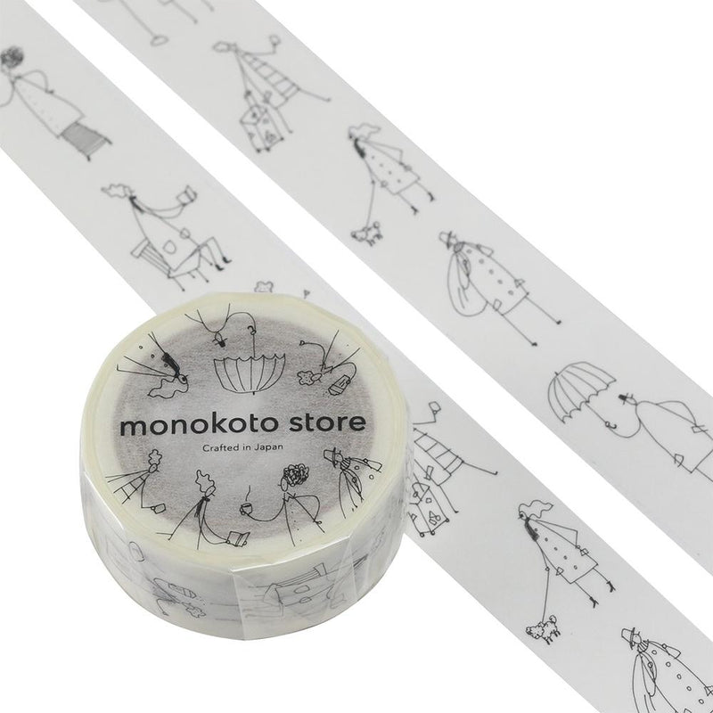monokoto store x Shuzi Orishige Washi Tape - Vertical (muji/yellow)