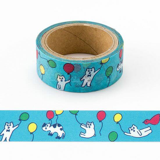 AIUEO Washi Tapes - Kuma Balloon