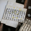 LCN DIY Mini Rubber Stamp Set - Antique Typewriter Alphabets & Numbers