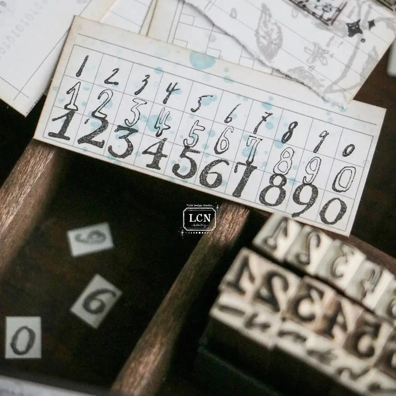 LCN DIY Mini Rubber Stamp Set - Numbers