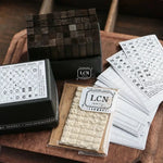 LCN DIY Mini Rubber Stamp Set - Antique Typewriter Alphabets & Numbers