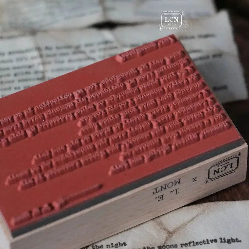 LCN x L.E. Mont Poetry Rubber Stamp