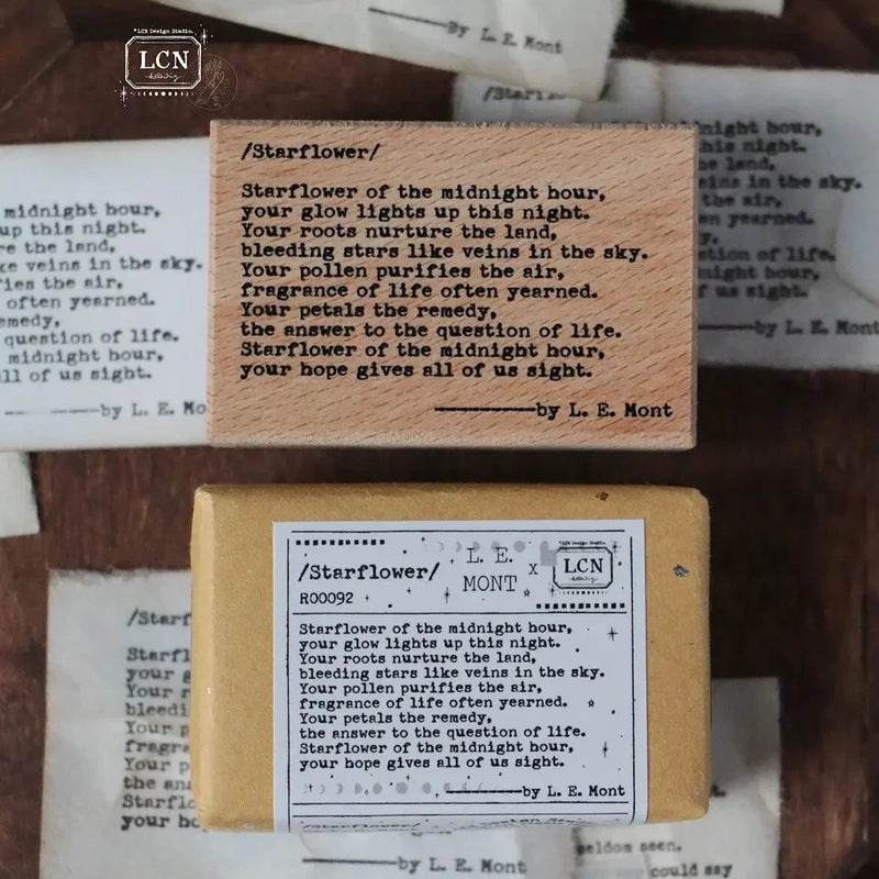 LCN x L.E. Mont Poetry Rubber Stamp