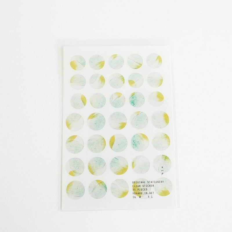 YOHAKU Round Clear Sticker | M-055 Lemonade