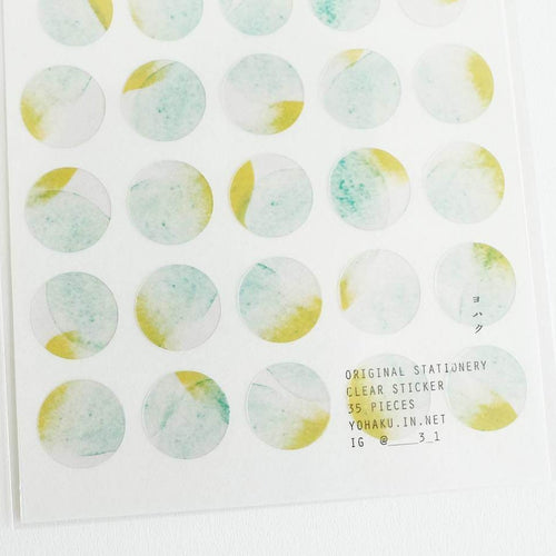 YOHAKU Round Clear Sticker | M-055 Lemonade