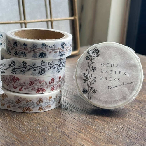 Oeda Letterpress Washi Tape - Bloom Line