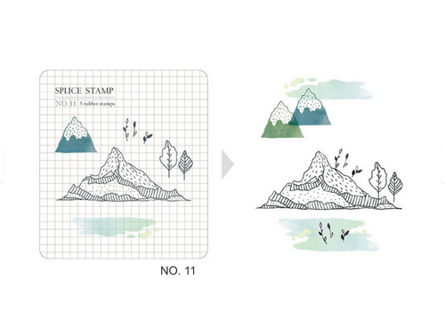 MU Botanical Clear Stamp Set - No. 11