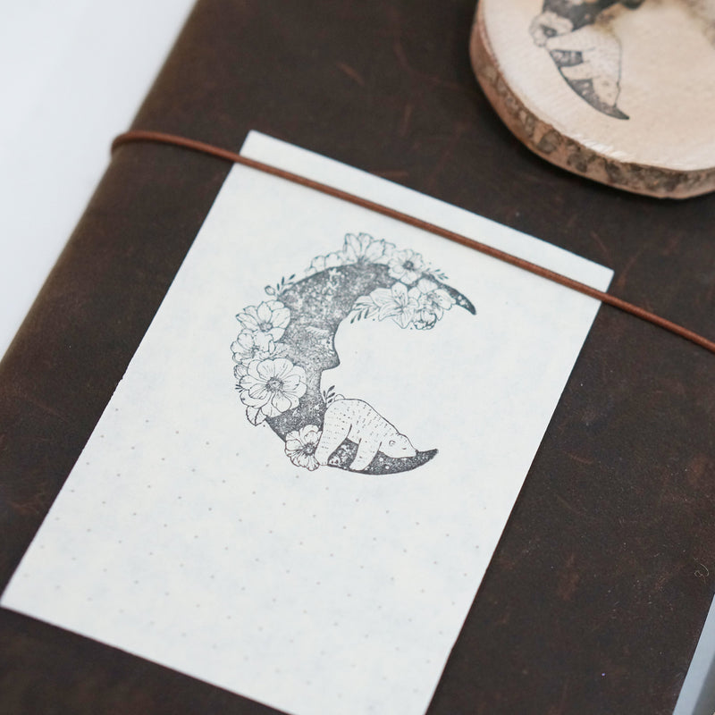 Black Milk Project Rubber Stamp - Moon Bear/Rabbit