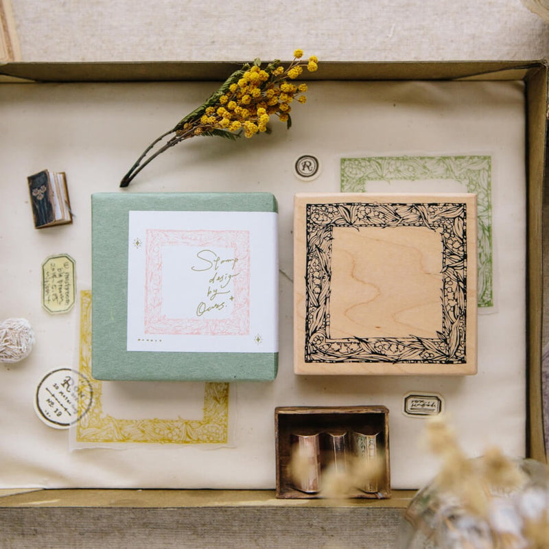 OURS Muguet Frame Rubber Stamp