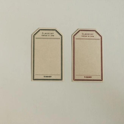 Classiky Letterpress Label Cards