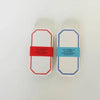 Classiky Letterpress Label Cards (Red/Blue)
