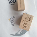 Inner Side of Me Rubber Stamp - Girl with balloon