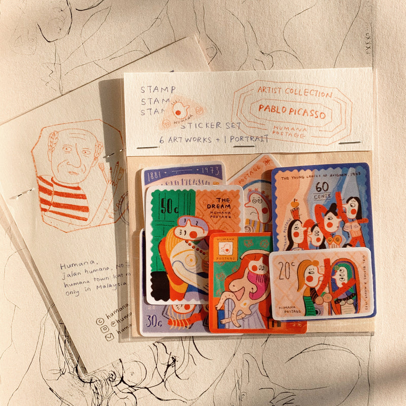 Humana Sticker - Pablo Picasso Stamp