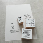 YOHAKU Botanical & Collage Rubber Stamp Set