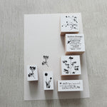 YOHAKU Botanical & Collage Rubber Stamp Set