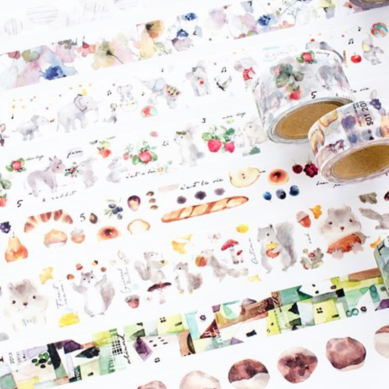 Liang Feng Watercolour Washi Tapes - Illustration Books