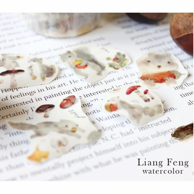Liang Feng Watercolour Washi Tapes - Illustration Books