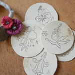 evakaku Rubber Stamps Set - Flower Fairy B