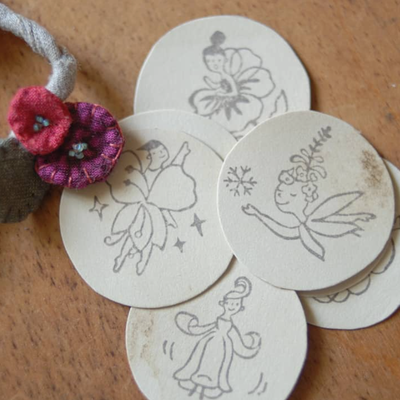 evakaku Rubber Stamps Set - Flower Fairy B