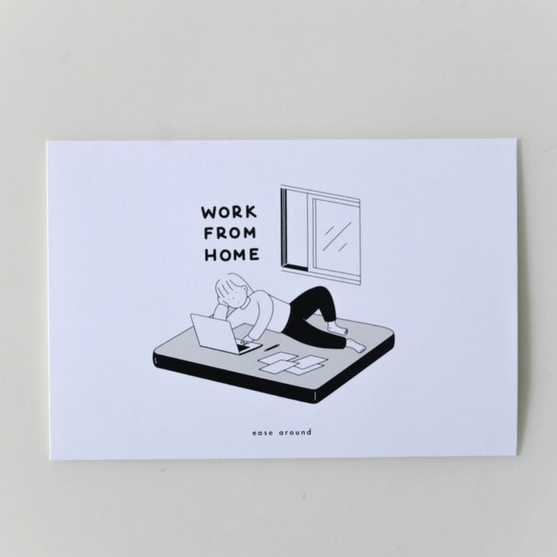 "Work From Home" Postcard