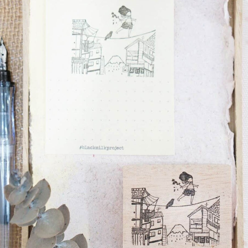 Black Milk Project Rubber Stamp - Tightrope in Japan