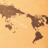 Mizushima World Map Rubber Stamp