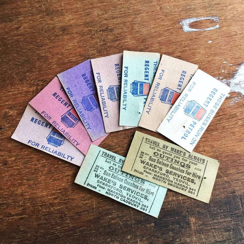 Vintage Ticket Set - Wake's Services (9pcs)