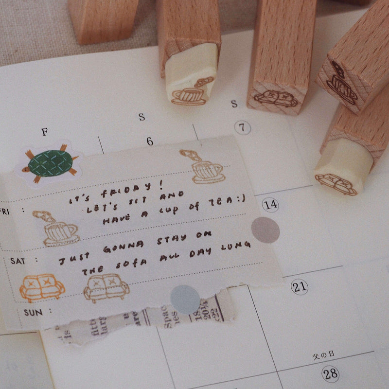 bighands handmade Rubber Stamp Set - Daily