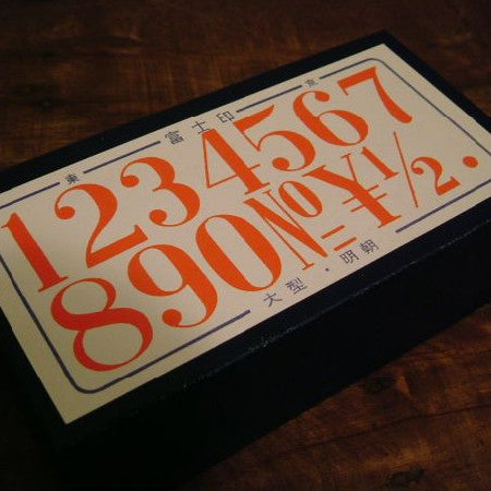 Big Number Rubber Stamp Set